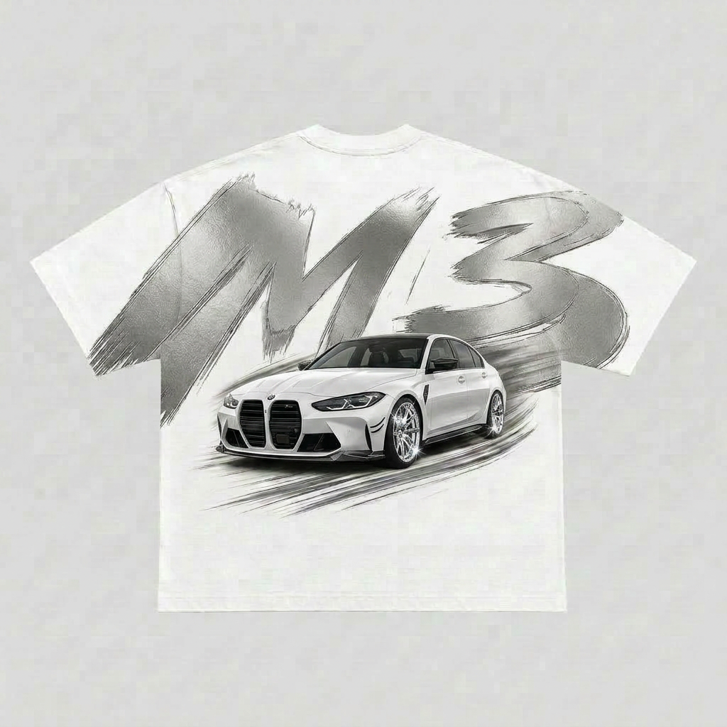 M3 White Tee back