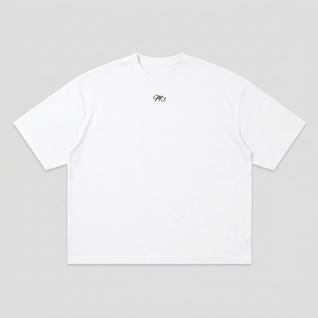 M3 White Tee front